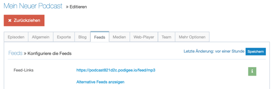 Podcast Feed für Apple finden