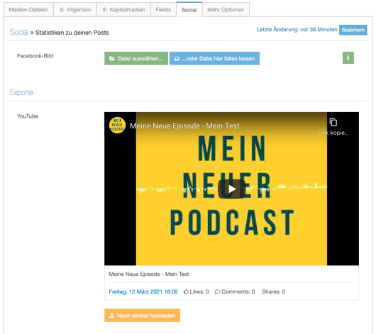 YouTube mein Podcast im Social Reiter