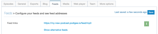 feeds tab