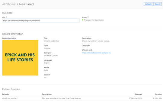apple podcast submit rss feed