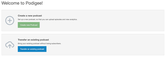 create your first podcast podigee